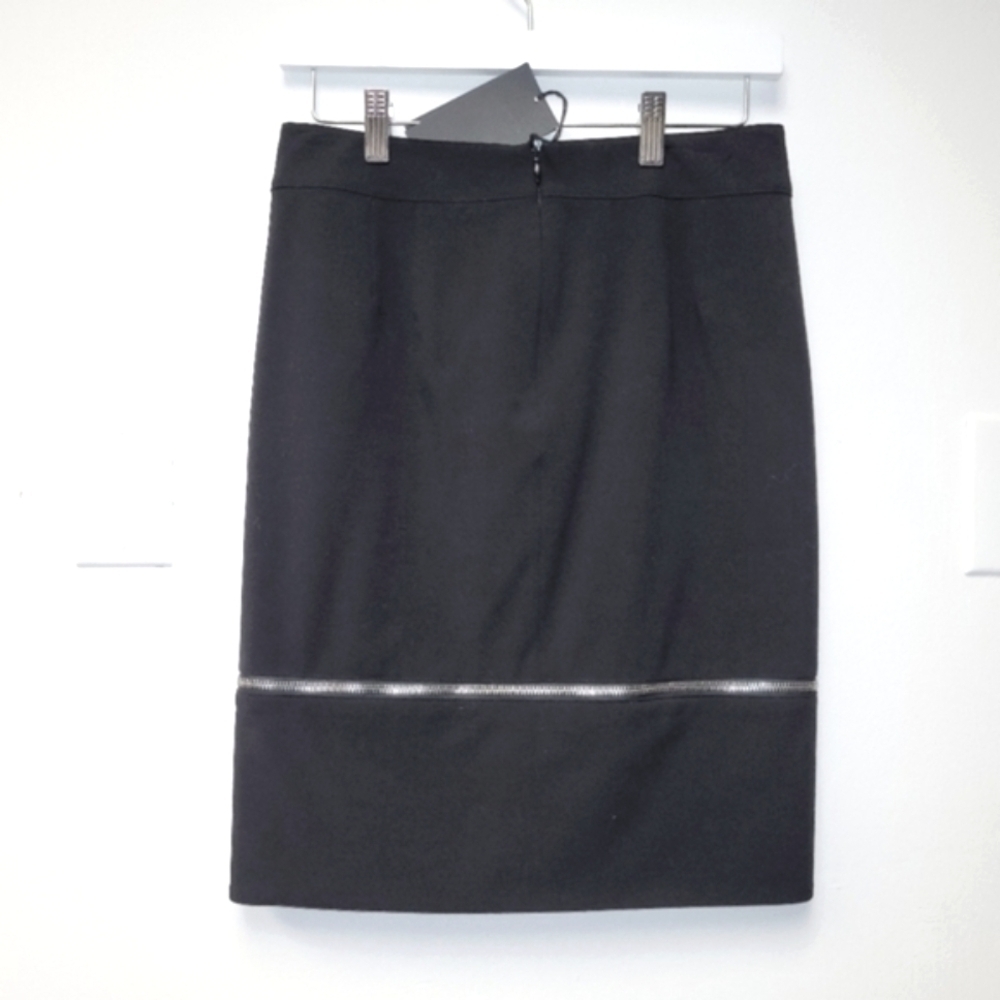 Alexander McQueen Black Pencil Zip around Skirt Size 38 EU 8 US